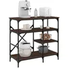 Image de vidaXL Support de Boulanger Étagère avec Pieds Réglables Meuble de Rangement Organisateur de Cuisine Intérieur Moderne 845425