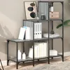 Image de vidaXL Bibliothèque Étagère à Livres avec Rangement Meuble de Salon Bureau Chambre à Coucher Industriel Sonoma Gris Bois 845439