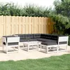 Image de vidaXL Salon de Jardin avec Coussins 8 pcs Sièges de Patio Ensemble de Meubles Mobilier de Terrasse Extérieur Blanc Bois 3216951