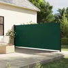 Image de vidaXL Auvent latéral rétractable vert foncé 170x300 cm écran d'intimité de jardin brise-vue de balcon écran dextérieur 4004335