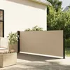 Image de vidaXL Auvent latéral rétractable beige 140x500 cm écran d'intimité de jardin brise-vue de balcon écran dextérieur 4004420