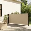 Image de vidaXL Auvent latéral rétractable beige 140x600 cm écran d intimité de jardin brise-vue de balcon écran dextérieur 4004510