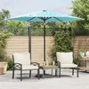 Image de vidaXL Parasol de jardin avec mât en acier bleu 268x268x226 cm parasol parasol dextérieur parasol de patio parapluie 4005102
