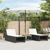 Image de vidaXL Parasol de jardin avec mât en acier blanc 324x324x247 cm parasol parasol dextérieur parasol de patio parapluie 4005112
