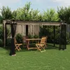 Image de vidaXL Tonnelle avec parois en filet taupe 4x3 m acier tonnelle de jardin tonnelle de patio pavillon de jardin 4003913