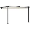 Image de Auvent extérieur rétractable - vidaXL - Protection UV - Crème - Acier - Rétractable - Résistant à leau