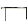 Image de Tonnelle murale en acier - vidaXL - 3x4 m - Crème - Rétractable - Hydrofuge - Résistant aux UV - Montage facile