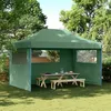 Image de vidaXL Tente de réception pliable escamotable 3 parois latérales vert tente tente à auvent auvent de gazebo 4004968