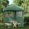 Image de vidaXL Tente de réception pliable escamotable 2 parois latérales vert tente tente à auvent auvent de gazebo tente 4004992