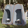 Image de vidaXL Tente dintimité gris et orange escamotable imperméable tente tente de jardin abri extérieur tente de camping 4004139
