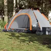 Image de Tente de camping - vidaXL - 5 personnes - Imperméable - Système de dégagement rapide - Gris et orange