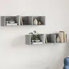 Image de vidaXL Armoires Murales 2pcs Étagères Suspendues avec Rangement Meubles Flottants de Salon Salle de Séjour Moderne 840440