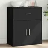 Image de vidaXL Buffet noir 60x31x70 cm bois dingénierie armoire de rangement meuble dentrée meuble dappoint meuble de 840465