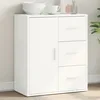 Image de vidaXL Buffet Armoire Latérale Meuble de Rangement Organisateur de Salon Salle de Séjour Intérieur Moderne Blanc Bois 840471