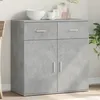Image de vidaXL Buffet Armoire Latérale avec Tiroirs et Portes Meuble de Rangement Salon Salle de Séjour Intérieur Moderne Gris 840523