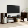 Image de vidaXL Meubles TV 2 pcs chêne fumé 75x30x50 cm bois dingénierie support TV meuble multimédia centre de divertissement 840790