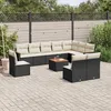 Image de Salon de jardin - vidaXL - 11 pcs - Résine tressée - Coussins amovibles - Acier enduit de poudre