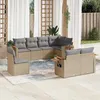 Image de vidaXL Salon de jardin avec coussins 8 pcs beige résine tressée 3227004