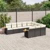 Image de Salon de jardin - vidaXL - 10 pcs - Résine tressée - Housse amovible - Conception modulaire
