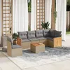 Image de vidaXL Salon de jardin avec coussins 7 pcs beige résine tressée 3227704