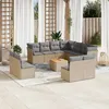 Image de vidaXL Salon de jardin avec coussins 12 pcs beige résine tressée 3223707