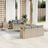 Image de vidaXL Salon de jardin avec coussins 6 pcs beige résine tressée 3224008