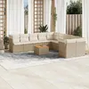 Image de vidaXL Salon de jardin avec coussins 13 pcs beige résine tressée 3224057