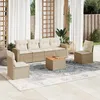 Image de vidaXL Salon de jardin avec coussins 7 pcs beige résine tressée 3224070
