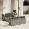 Image de vidaXL Salon de jardin 6 pcs avec coussins gris résine tressée 3224891