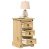 Image de vidaXL Table de chevet Corona 35x325x58 cm bois de pin massif meuble de chevet table dappoint armoire de lit armoire 4005653