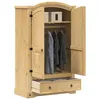 Image de vidaXL Garde-robe Corona 101x52x170 cm bois de pin massif placard garde-robe de chambre organisateur de placard 4005662