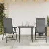 Image de vidaXL Lot de 2 Chaises Pliables de Jardin Sièges de Terrasse Chaises de Balcon Meubles de Patio Extérieur Gris Résine 4007140