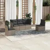 Image de vidaXL Salon de jardin 5 pcs avec coussins gris résine tressée 3249189