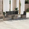 Image de vidaXL Salon de jardin 6 pcs avec coussins gris résine tressée 3249199