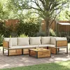 Image de vidaXL Salon de jardin avec coussins 6 pcs bois dacacia solide 3214914