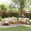 Image de vidaXL Salon de jardin avec coussins 9 pcs bois massif dacacia 3214921