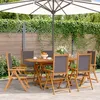 Image de vidaXL Chaises inclinables de jardin lot de 6 tissu et bois massif siège de jardin chaise de patio chaise à manger de 3214542
