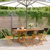 Image de vidaXL Chaises de jardin pliantes lot de 6 noir bois dacacia massif siège de jardin chaise de patio chaise à manger de 3214602