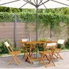 Image de vidaXL Chaises de jardin pliantes lot de 4 tissu et bois massif siège de jardin chaise de patio chaise à manger de 3214610