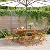 Image de vidaXL Chaises de jardin pliantes lot de 6 tissu et bois massif 3214614