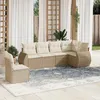 Image de Salon de jardin - vidaXL - 6 pcs - Résine tressée - Coussins amovibles - Beige