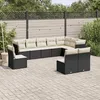 Image de Salon de jardin - vidaXL - 10 pcs - Résine tressée - Coussins amovibles - Conception modulaire