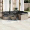 Image de vidaXL Salon de jardin 11 pcs avec coussins gris résine tressée 3218600