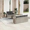 Image de vidaXL Salon de Jardin avec Coussins 6 pcs Canapés avec Pieds Réglables Ensemble de Meubles dExtérieur Patio Terrasse 3218692