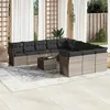 Image de vidaXL Salon de Jardin avec Coussins 12 pcs Canapés avec Pieds Réglables Ensemble de Meubles dExtérieur Patio Terrasse 3250261