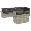 Image de vidaXL Ensemble de canapé de jardin 9 pcs Gris clair Poly rotin Jardin et terrasse ensemble canapé modulable tendance 3357045
