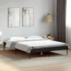 Image de vidaXL Cadre de lit noir 140x200 cm bois dingénierie et métal lit lit d'invités lit double meuble de chambre à coucher 845016