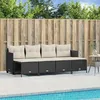 Image de vidaXL Salon de jardin 5 pcs avec coussins noir résine tressée 3261533