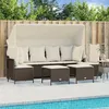 Image de vidaXL Salon de jardin avec coussins 5 pcs marron résine tressée 3261552