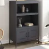 Image de vidaXL Buffet haut anthracite 68x39x113 cm acier buffet placard armoire latérale armoire armoire de rangement armoire 842972